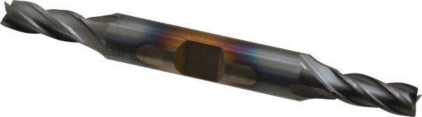 Cleveland C33108 Square End Mill 1/4'' Dia, 5/8'' LOC, 3/8'' Shank Dia, 3-3/8'' OAL, 4 Flutes, High Speed Steel