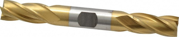 Cleveland C33083 Square End Mill 1/2'' Dia, 1'' LOC, 1/2'' Shank Dia, 4-1/2'' OAL, 4 Flutes, High Speed Steel