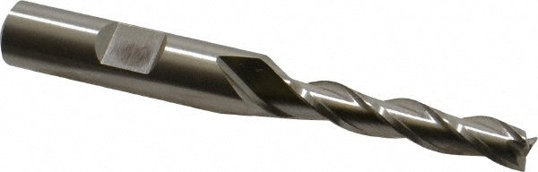 Cleveland C39733 Square End Mill 1/4'' Dia, 1-1/4'' LOC, 3/8'' Shank Dia, 3-1/16'' OAL, 3 Flutes, High Speed Steel