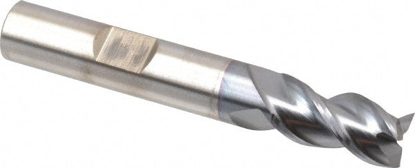 Cleveland C40073 Square End Mill 3/8'' Dia, 3/4'' LOC, 3/8'' Shank Dia, 2-1/2'' OAL, 3 Flutes, Powdered Metal