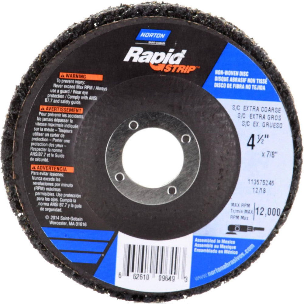Norton 66261009649 Depressed Center Wheel Type 27, 4-1/2" Dia, Silicon Carbide