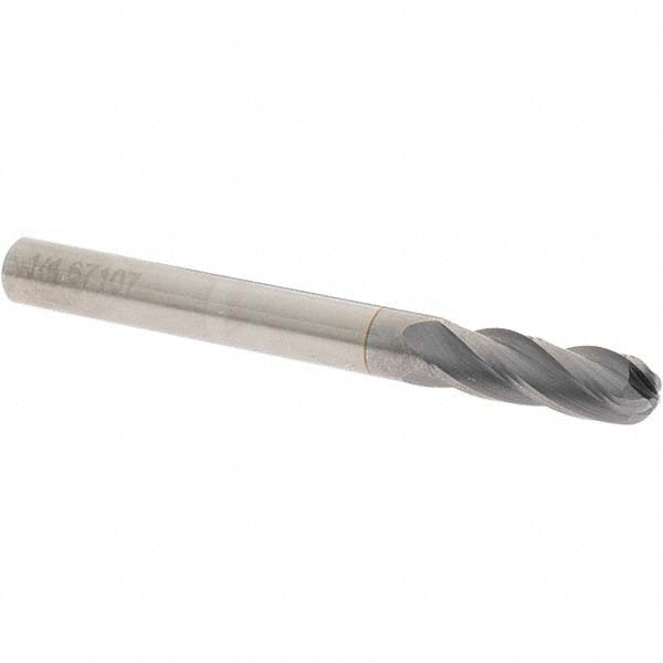 OSG 404-2500-BN08 Ball End Mill 0.25" Dia, 0.75" LOC, 4 Flute, Solid Carbide