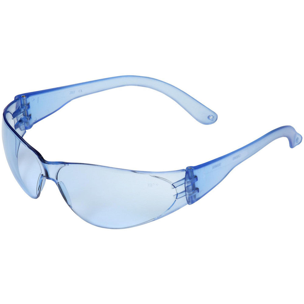 MCR Safety CL113 Safety Glasses Scratch-Resistant, Polycarbonate, Blue Lenses, Full-Framed