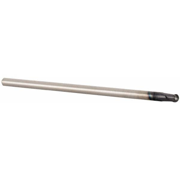 Accupro EM96100801 Ball End Mill 0.125" Dia, 0.125" LOC, 2 Flute, Solid Carbide