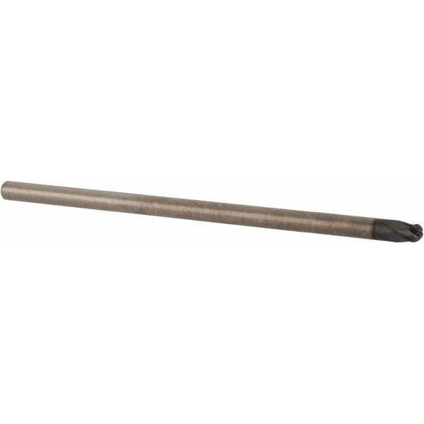 Accupro EM21000801 Ball End Mill 0.125" Dia, 0.125" LOC, 4 Flute, Solid Carbide