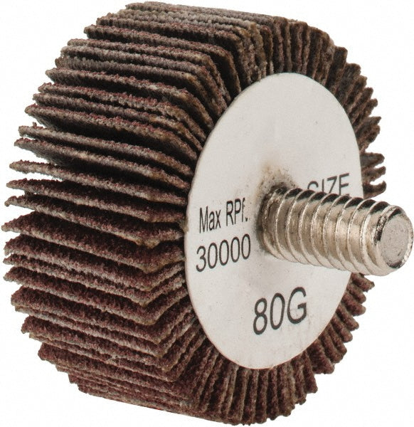 Tru-Maxx SZQCM80 Mounted Flap Wheel 1-3/8" Dia, 5/8" Face Width, 80 Grit, Aluminum Oxide