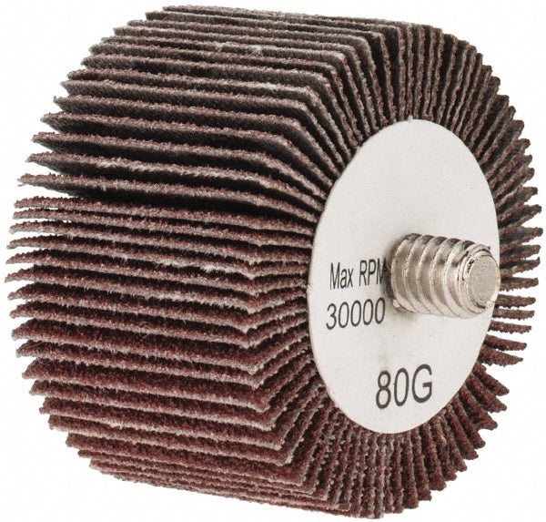 Tru-Maxx SZQC580 Mounted Flap Wheel 1" Face Width, 80 Grit, Aluminum Oxide
