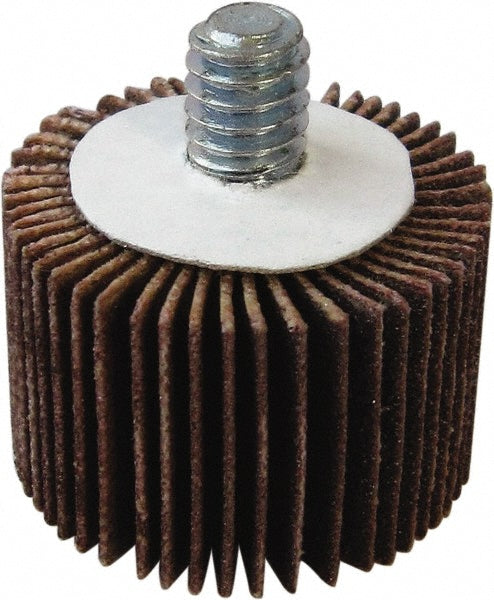 Tru-Maxx SZQC380 Mounted Flap Wheel 1" Face Width, 80 Grit, Aluminum Oxide