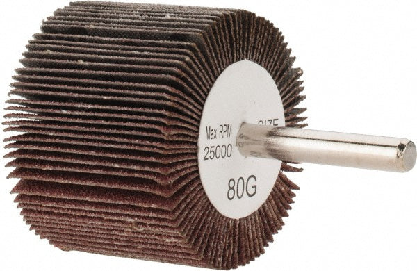 Tru-Maxx SZMFW880 Mounted Flap Wheel 2" Dia, 1-1/2" Face Width, 80 Grit, Aluminum Oxide