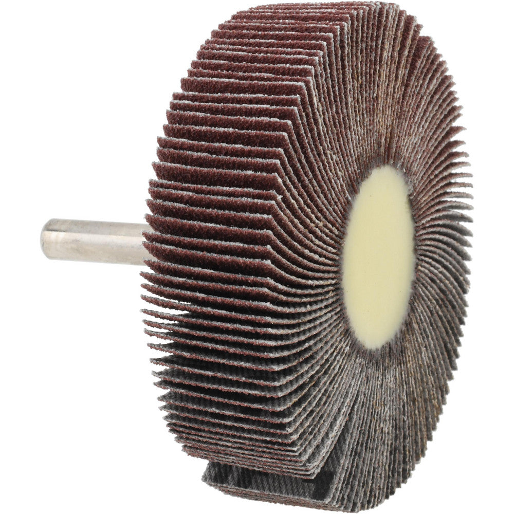 Tru-Maxx SZMFW1580 Mounted Flap Wheel 3" Dia, 3/4" Face Width, 80 Grit, Aluminum Oxide