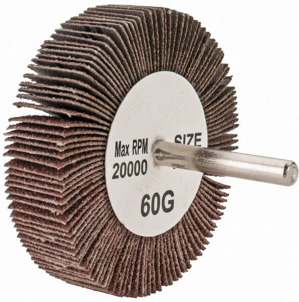 Tru-Maxx SZMFW1560 Mounted Flap Wheel 3" Dia, 3/4" Face Width, 60 Grit, Aluminum Oxide