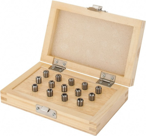 Parlec DA300-S016 Collet Set 14 Pc, Series DA300, 1/4" Capacity