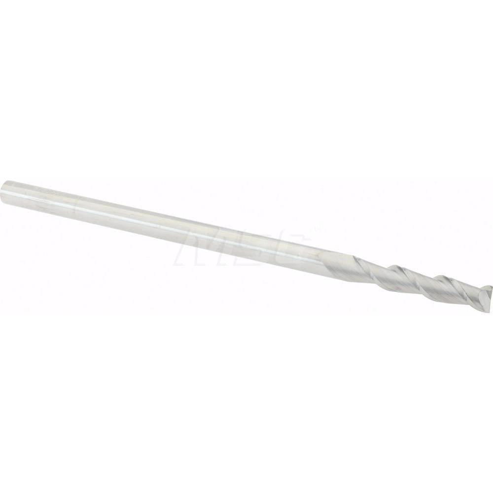 Accupro 87809968 Square End Mill 3/16'' Dia, 1'' LOC, 3/16'' Shank Dia, 4'' OAL, 2 Flutes, Solid Carbide