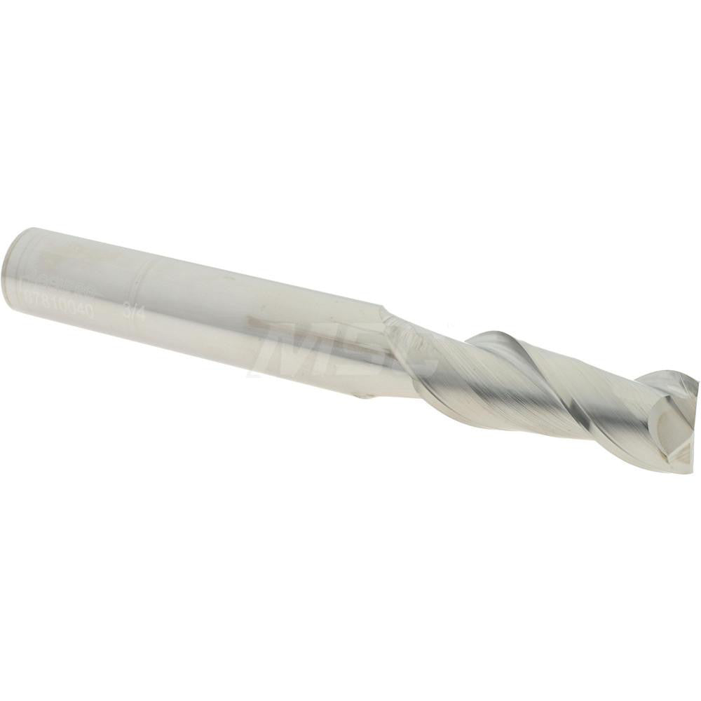 Accupro 87810040 Square End Mill 3/4'' Dia, 2'' LOC, 3/4'' Shank Dia, 6'' OAL, 2 Flutes, Solid Carbide