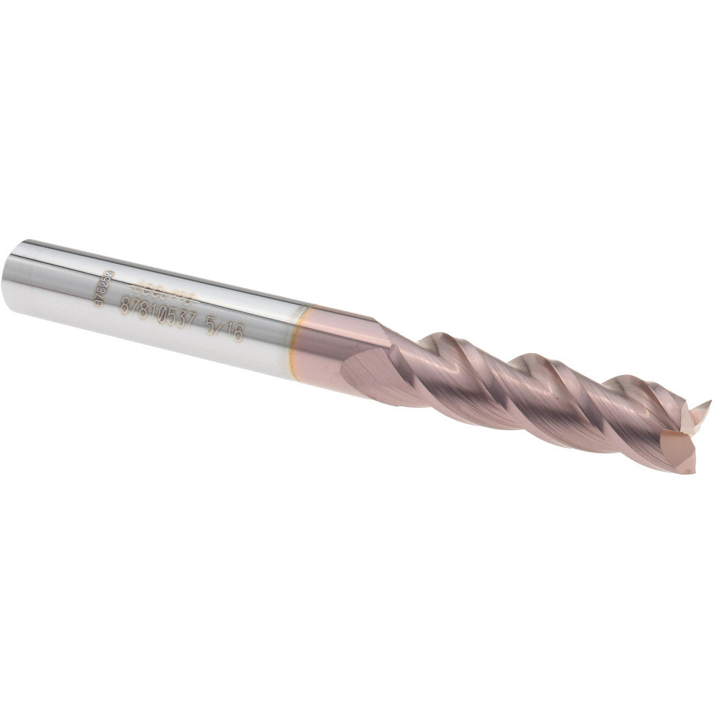 Accupro 87810537 Square End Mill 5/16'' Dia, 1-1/8'' LOC, 5/16'' Shank Dia, 3'' OAL, 3 Flutes, Solid Carbide