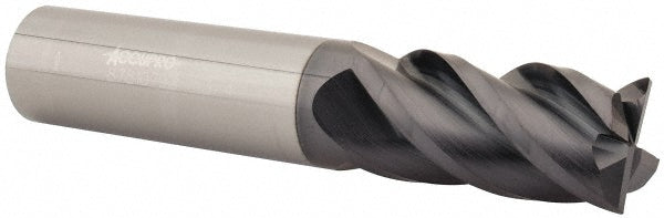 Accupro 87810792 Corner Radius End Mill 3/4" Dia, 1-1/2" LOC, 0.015" Radius, 4 Flutes, Solid Carbide