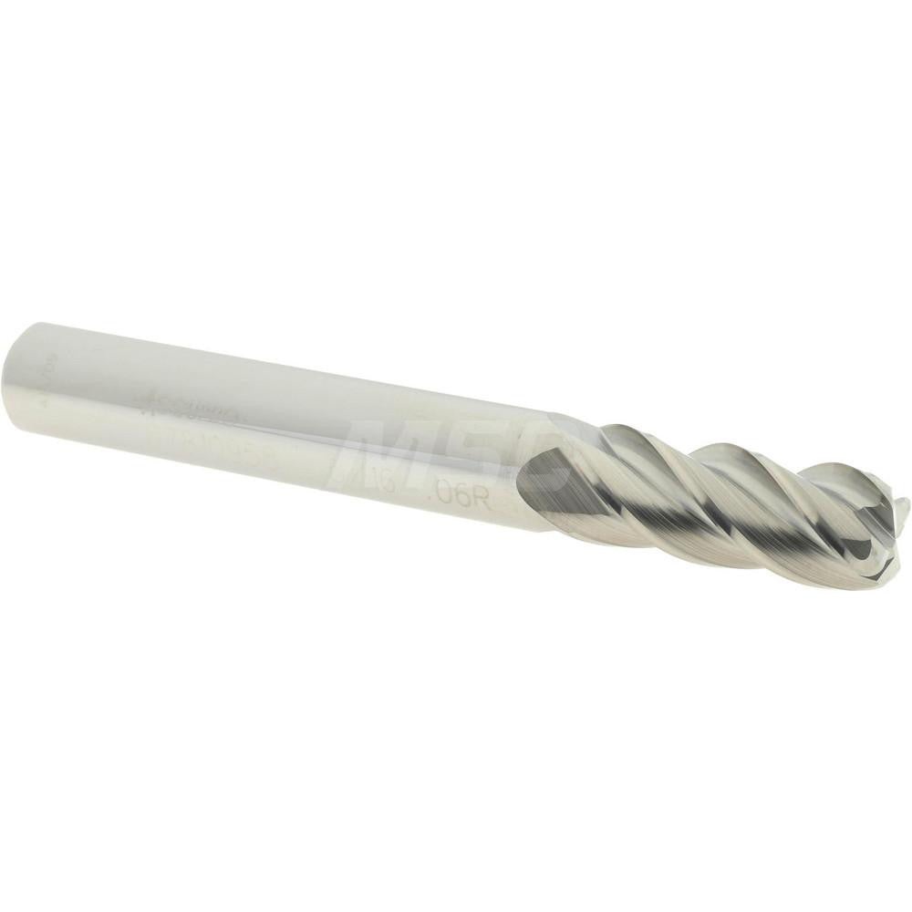 Accupro 87810958 Corner Radius End Mill 5/16" Dia, 3/4" LOC, 0.06" Radius, 4 Flutes, Solid Carbide