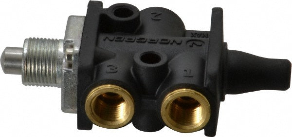 Norgren 03040022 Mechanically Operated Valve Packed Spool, Plunger Actuator, 1/8" Inlet, 2 Position