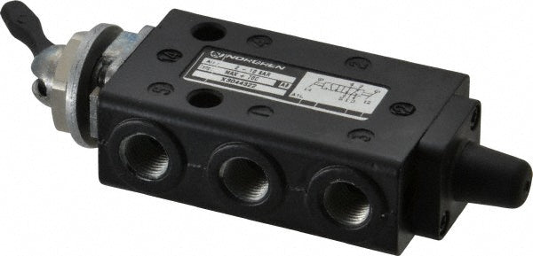 Norgren X3044322 Manually Operated Valve 0.25" NPT Outlet, Packed Spool, Toggle Actuated