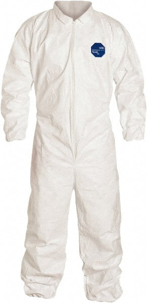 Dupont TY125SWHXL002500 Disposable Coveralls Particle Protection Protection, Size X-Large, 1.2000 oz, Tyvek 400, Zipper Closure