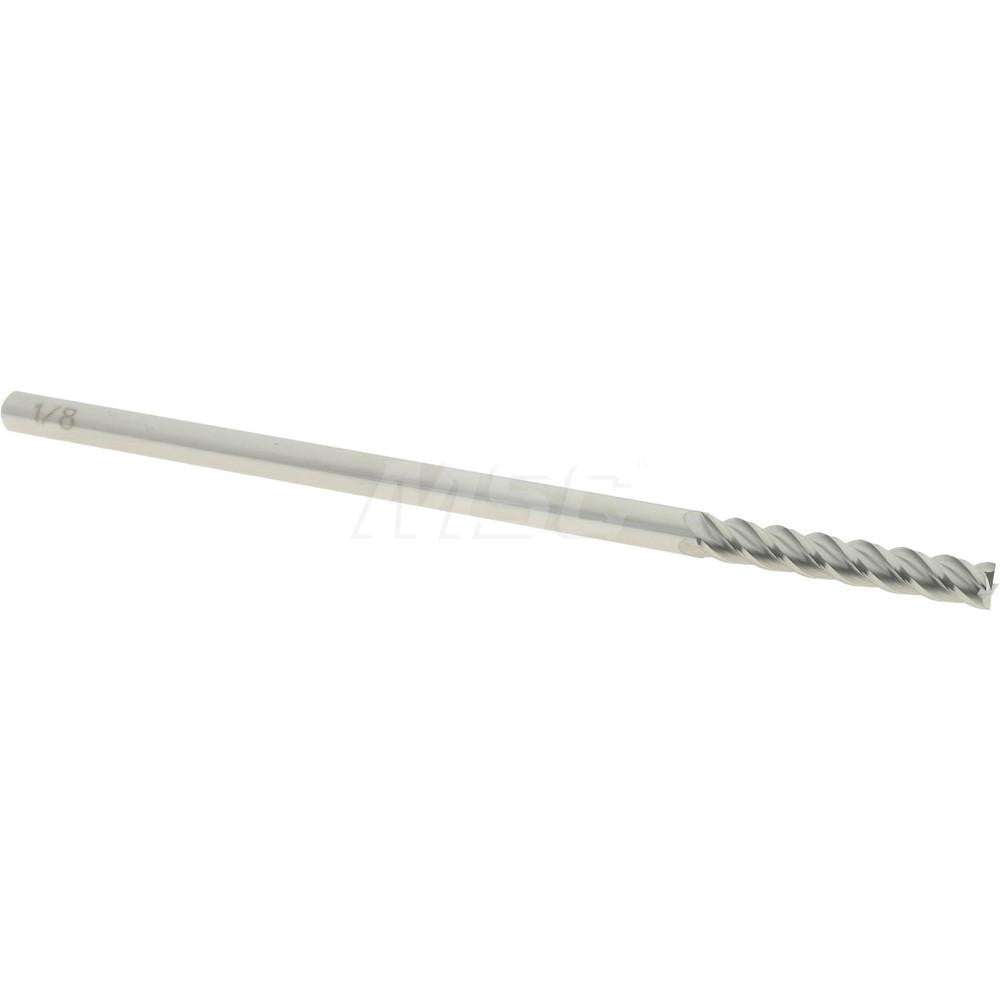 Accupro 87829370 Square End Mill 1/8'' Dia, 3/4'' LOC, 1/8'' Shank Dia, 3'' OAL, 4 Flutes, Solid Carbide