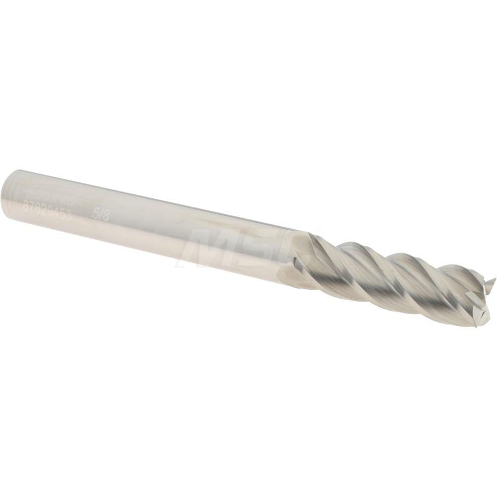 Accupro 87829453 Square End Mill 5/8'' Dia, 2'' LOC, 5/8'' Shank Dia, 6'' OAL, 4 Flutes, Solid Carbide