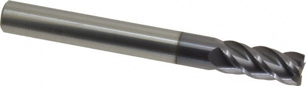 Accupro 87829784 Square End Mill 7/16'' Dia, 1'' LOC, 7/16'' Shank Dia, 4'' OAL, 4 Flutes, Solid Carbide