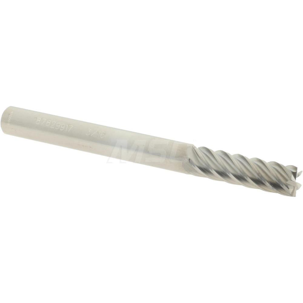 Accupro 87829917 Square End Mill 3/16'' Dia, 5/8'' LOC, 3/16'' Shank Dia, 2'' OAL, 6 Flutes, Solid Carbide