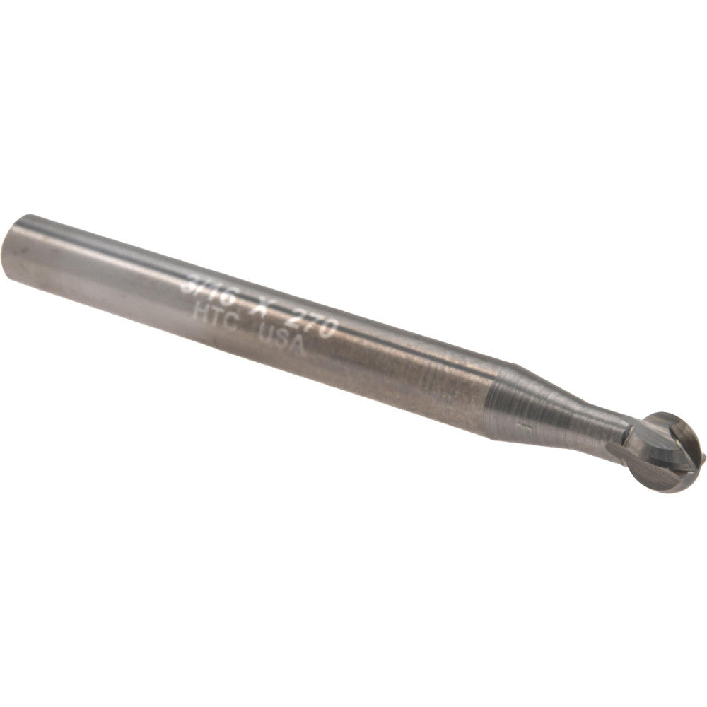 Harvey Tool 23112 Undercutting End Mill 3/16" Dia, 4 Flute, 0.0937" Radius, Solid Carbide