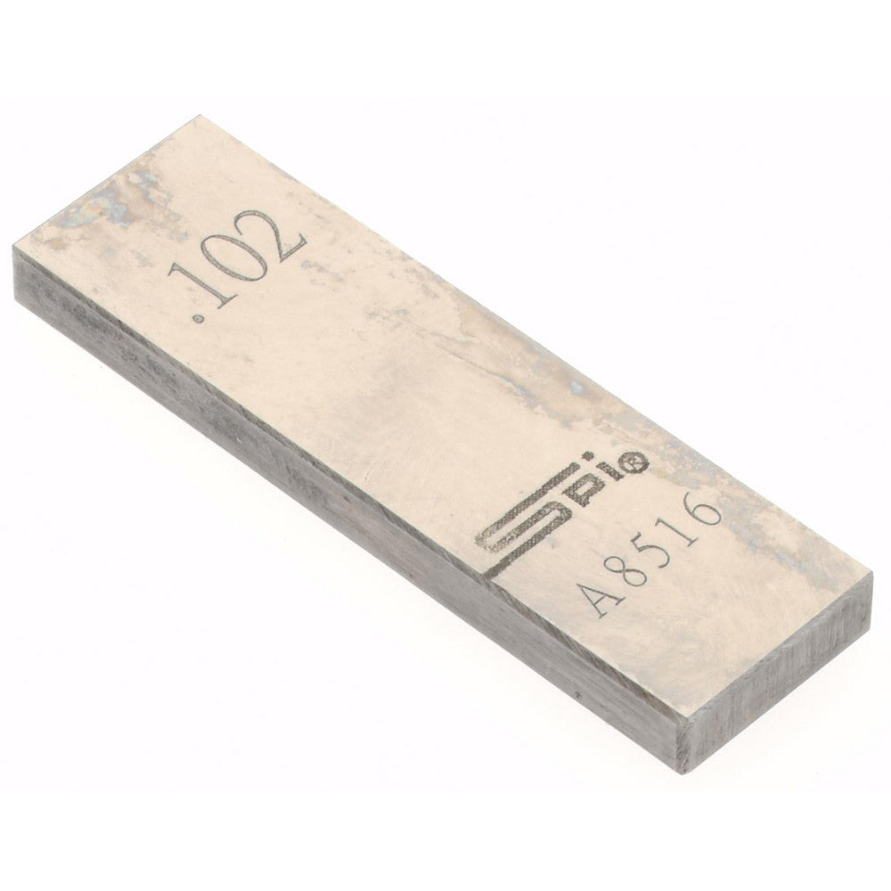 SPI 15-016-9 Rectangle Steel Gage Block 0.102", Grade AS-1