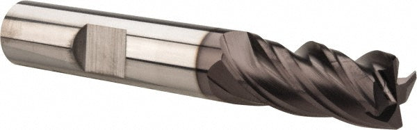 Kyocera SGS Precision Tools 36864 Corner Radius End Mill 3/8" Dia, 7/8" LOC, 0.02" Radius, 4 Flutes, Solid Carbide