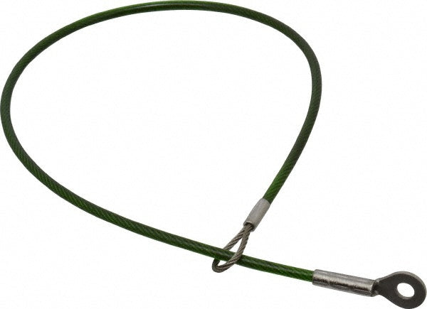 Jergens 890316 16" Long, Stainless Steel Cable Loop & Eye End, Quick Release Pin Lanyard