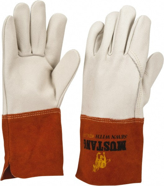 MCR Safety 4950L Welding Gloves Mustang® Size Large, Leather, Pair, for MIG & TIG