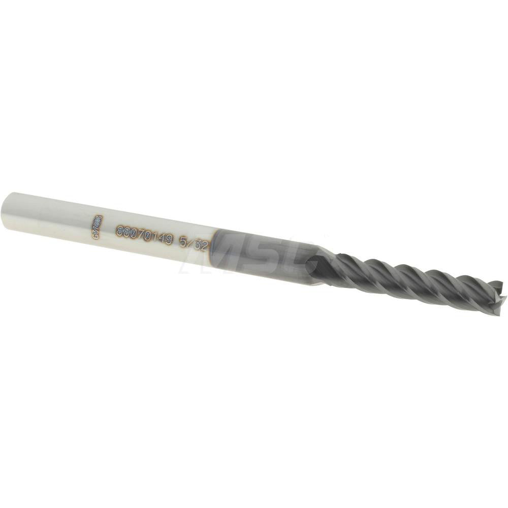 Accupro 88070149 Square End Mill 5/32'' Dia, 3/4'' LOC, 3/16'' Shank Dia, 2-1/2'' OAL, 4 Flutes, Solid Carbide