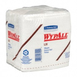 WypAll 47022 GeneralClean™ L20 Medium Cleaning Cloths (47022), Quarterfold, White
