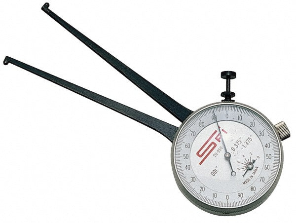 SPI 12-408-1 Inside Dial Caliper Gage 3-1/4 to 4-1/4", 0.001" Graduation, 0.0015" Accuracy