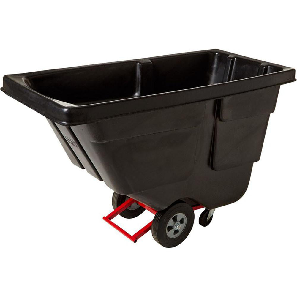 Rubbermaid FG130400BLA Tilt Dump Truck/Trash Cart/Garbage Collection/Recycling, 1/2 Cubic Yard, Waste Collection, 1250 lbs capacity, Black