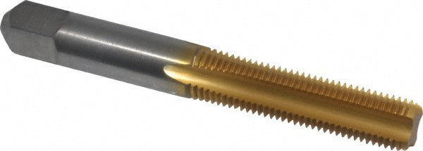 Kennametal 1544562 Straight Flute Tap 3/8-24 UNF, 4 Flute, Bottoming Chamfer, 3B Class of Fit, High-Speed Steel, Titanium Nitride Finish