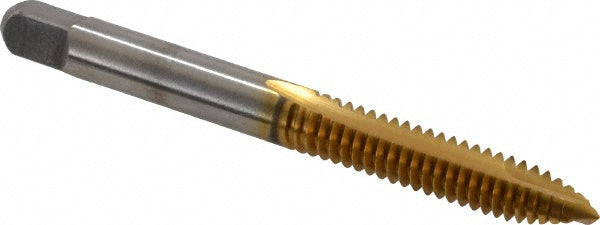 Kennametal 1544817 Spiral Point Tap 1/4-20 UNC, 2 Flutes, Plug Chamfer, 3B Class of Fit, HSS, TiN Coated
