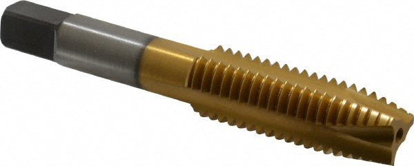 Kennametal 1545209 Spiral Point Tap 5/8-11 UNC, 3 Flutes, Plug Chamfer, 3B Class of Fit, HSS, TiN Coated