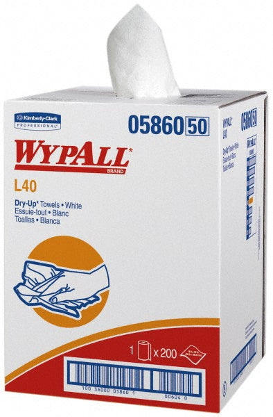 WypAll 05860 PowerClean L40 Extra Absorbent Towels, Small Roll, Limited Use Towels, White