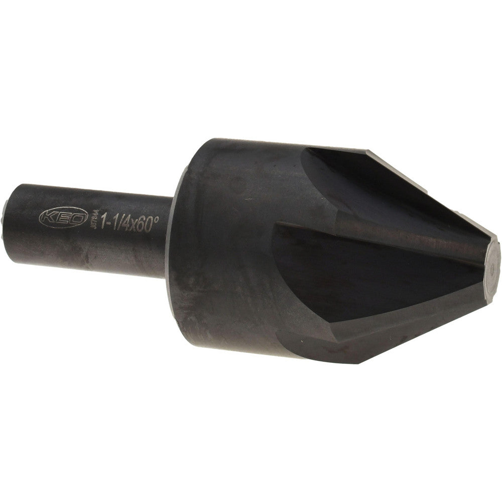 Keo 919-000-321 Countersink 1-1/4" Head Dia, 60.00 deg Included Angle, 6 Flute, High-Speed Steel, Right Hand Cut