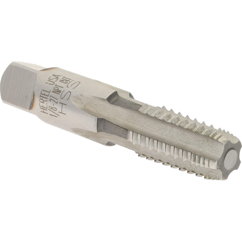Hertel G127097-S 1/8-27 NPT, 5 Flutes, Bright Finish, High Speed Steel, Interrupted Thread Pipe Tap