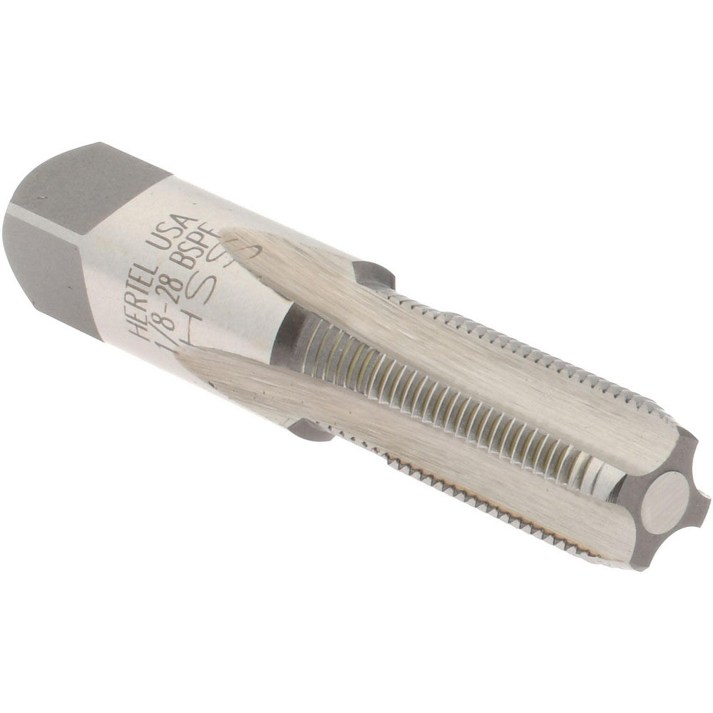 Hertel R867366-S British Standard Pipe Tap 1/8-28 G(BSP), Plug Chamfer, 4 Flute