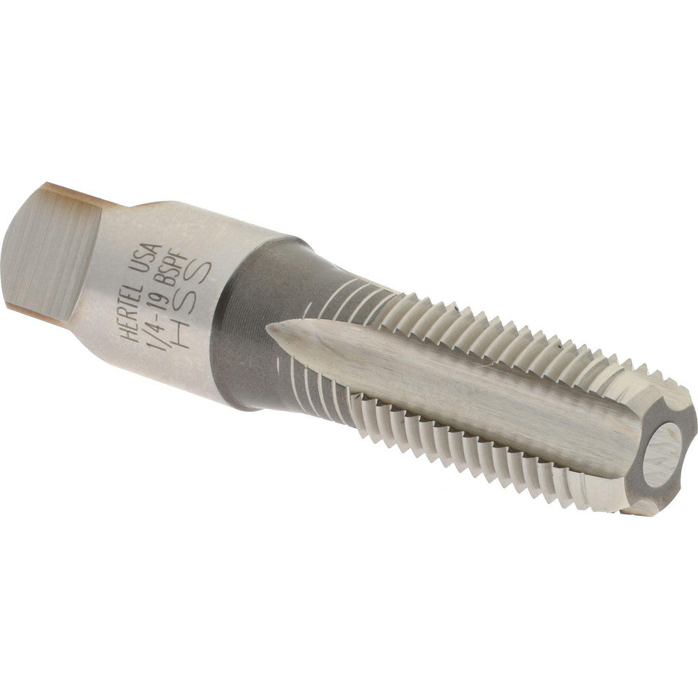 Hertel R867367-S British Standard Pipe Tap 1/4-19 G(BSP), Plug Chamfer, 4 Flute