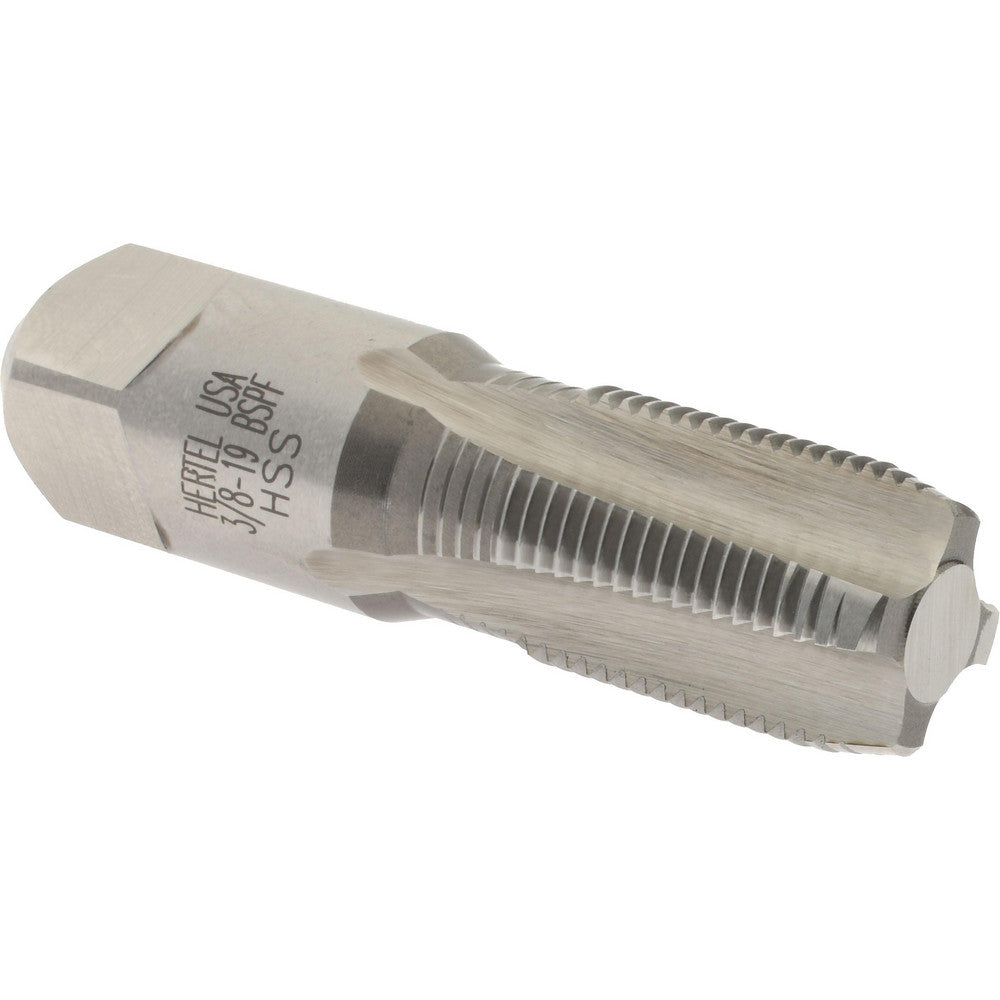 Hertel R867368-S British Standard Pipe Tap 3/8-19 G(BSP), Plug Chamfer, 4 Flute