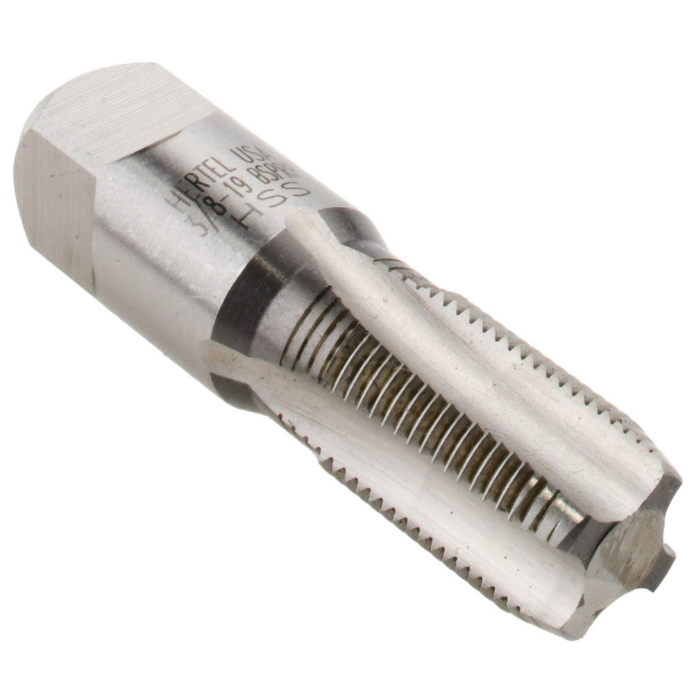 Hertel R867374-S British Standard Pipe Tap 3/8-19 RP(BSPRP), Plug Chamfer, 4 Flute