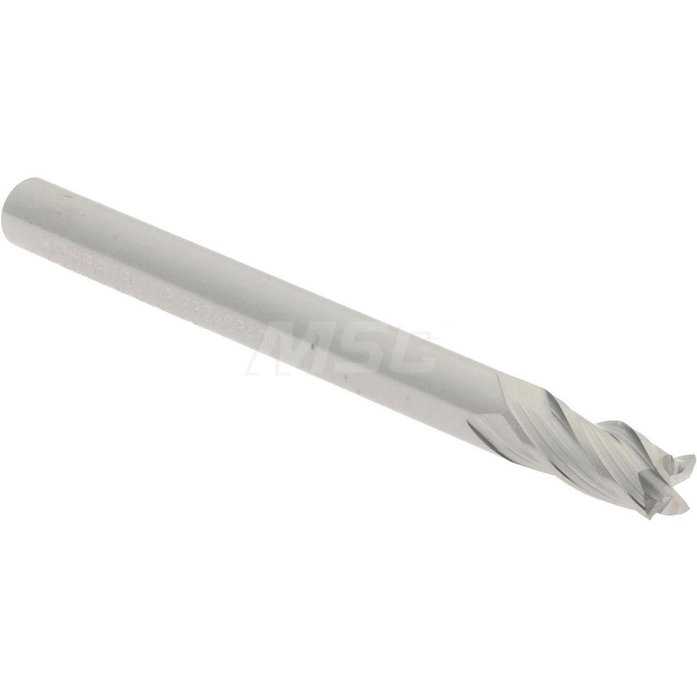 Hertel 88245840 Square End Mill 1/8" Dia, 1/4" LOC, 4 Flute, Solid Carbide