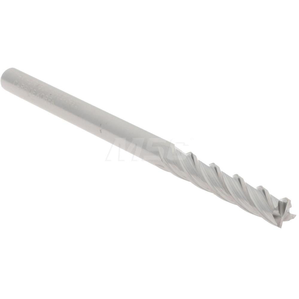 Hertel 88245998 Square End Mill 1/8" Dia, 3/4" LOC, 4 Flute, Solid Carbide