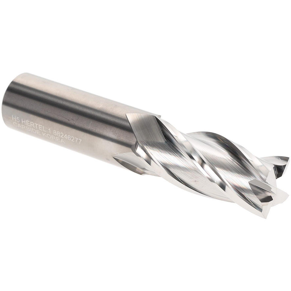 Hertel 88246277 Square End Mill 1" Dia, 2-1/4" LOC, 4 Flute, Solid Carbide